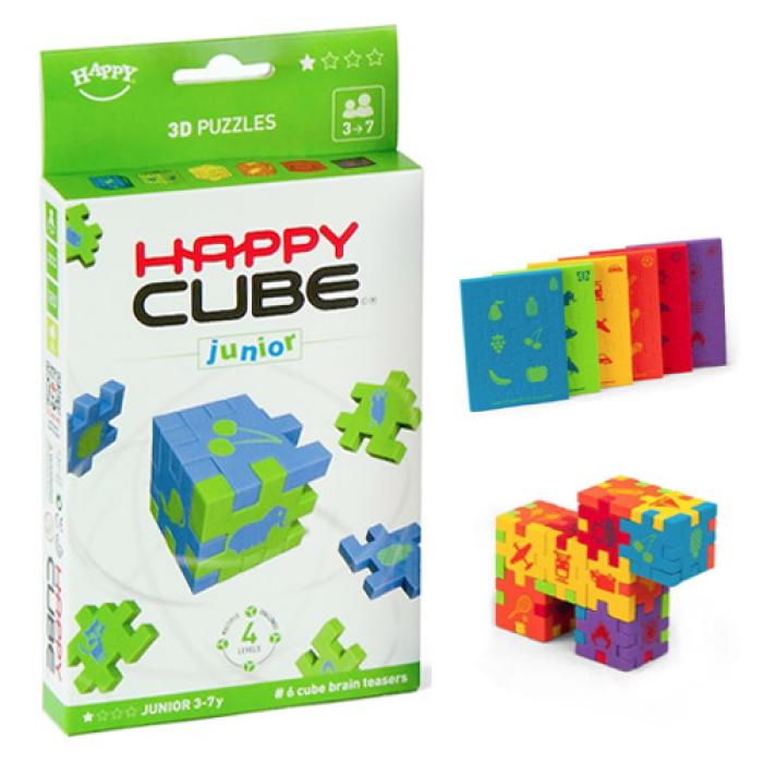 Happy Cube JUNIOR - set 6 puzzle-cuburi lavabile (3-7 ani) 