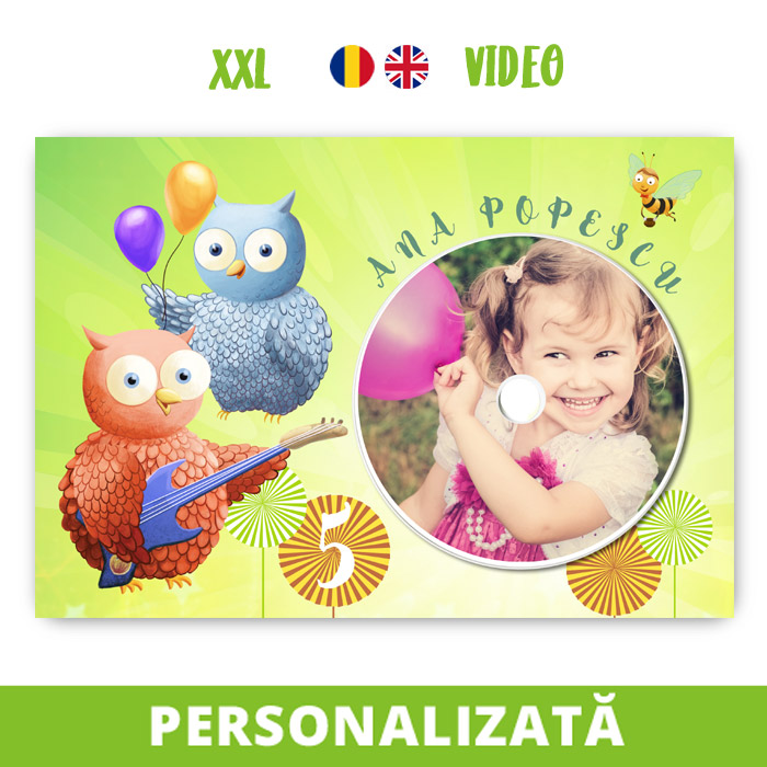 Felicitare muzicală VIDEO personalizată - Buha & Owliver, cu CD sau digitală