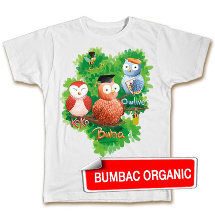 Tricou pt. copii - Buha & prietenii (organic) - croială BĂIEŢI
